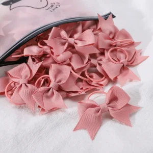10Pcs Bows Elastic Hair Bands Accessories for Baby Infants