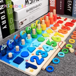 Toddlers Educational Number & Shape Board Toy