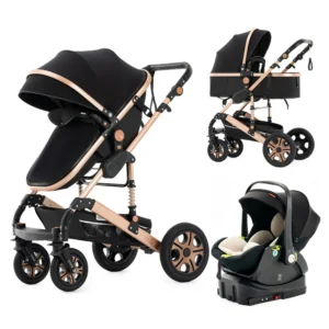 Stroller Combo Car Seat, Pushchair with Carry Travel System with Base Up to 5lbs