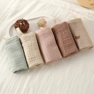 3/5Pcs 6-Layer Pure Cotton Baby Newborn Burp Cloth Absorbent Square Towels