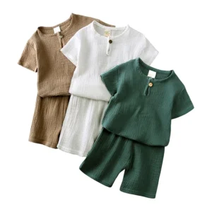 2026 Toddler Boy Girl Summer Breathable Clothes Set